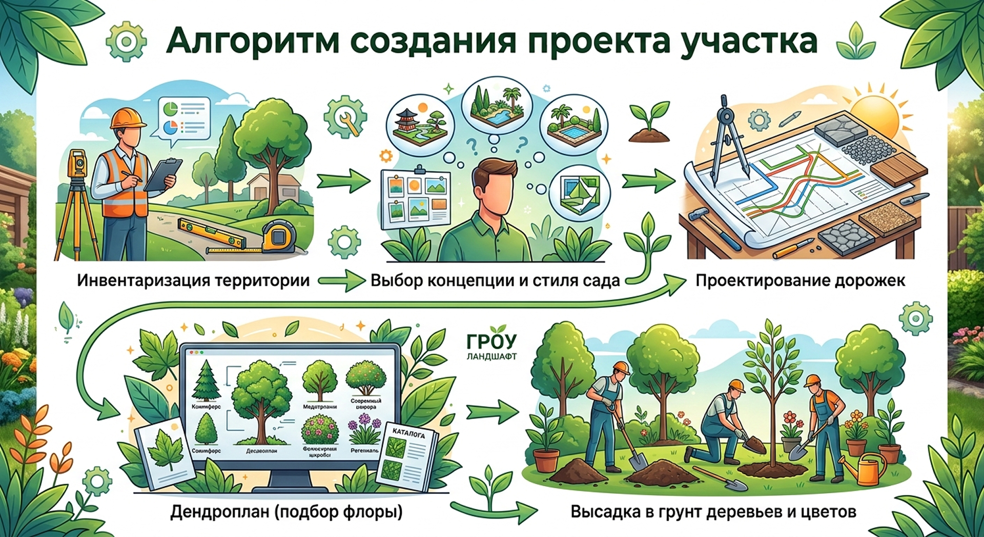 Алгоритм создания проекта участка