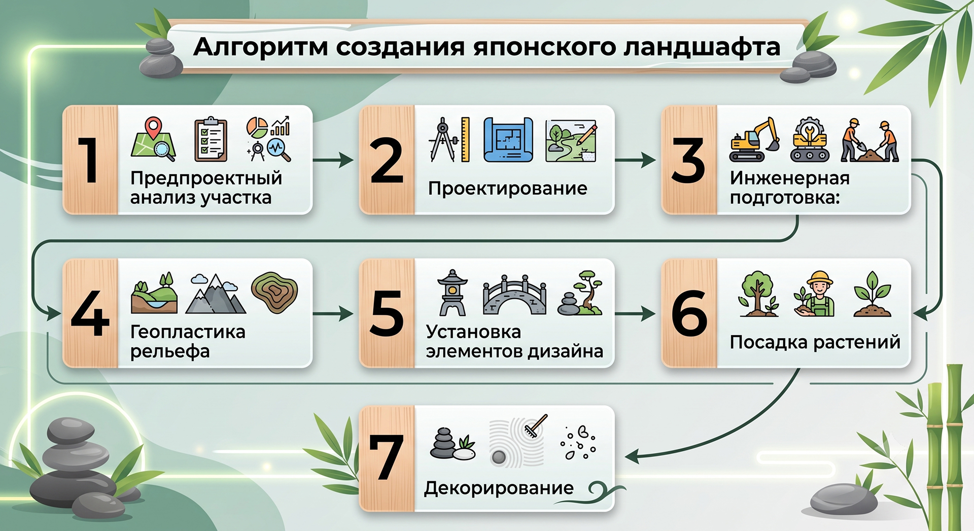 Алгоритм создания японского ландшафта