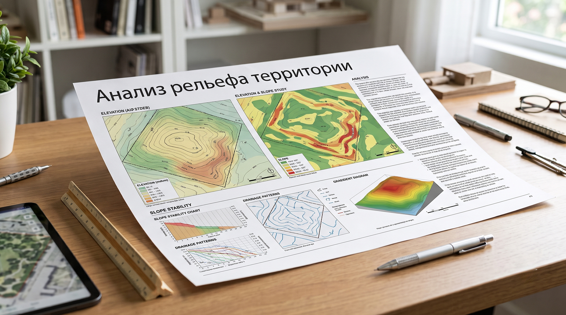 Анализ рельефа участка
